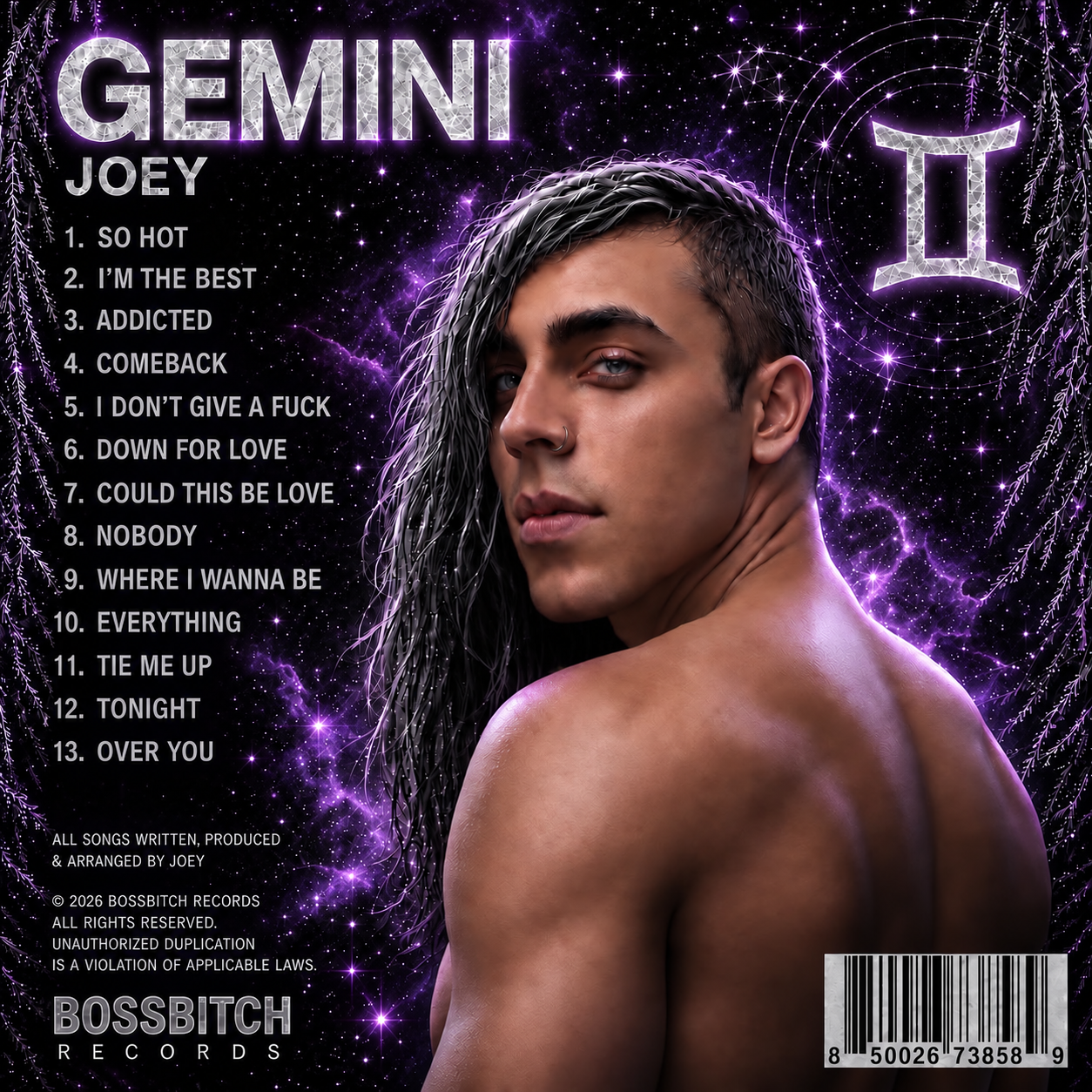 Gemini back cover and track list
